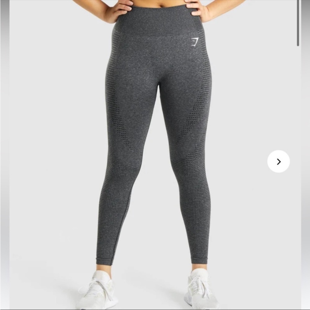 GymShark Vital Seamless Leggings Black Marl Size Large